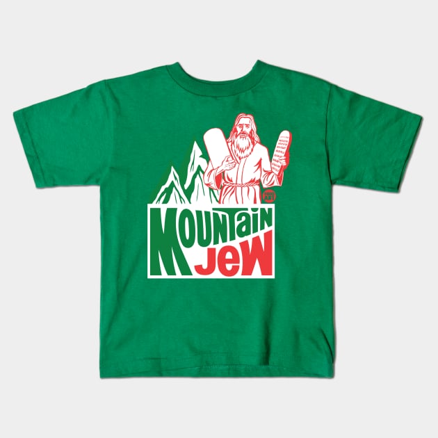 MOUNTAIN JEW Kids T-Shirt by toddgoldmanart